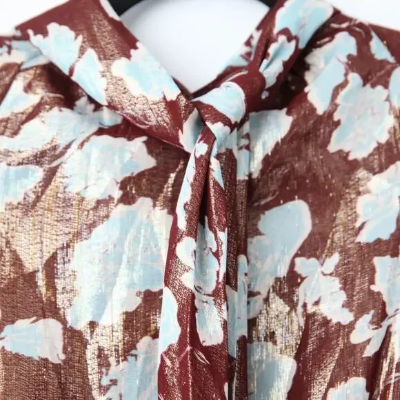 Tanya Taylor Hannah Brown floral lame Dress Size 10 - Picture 10 of 12